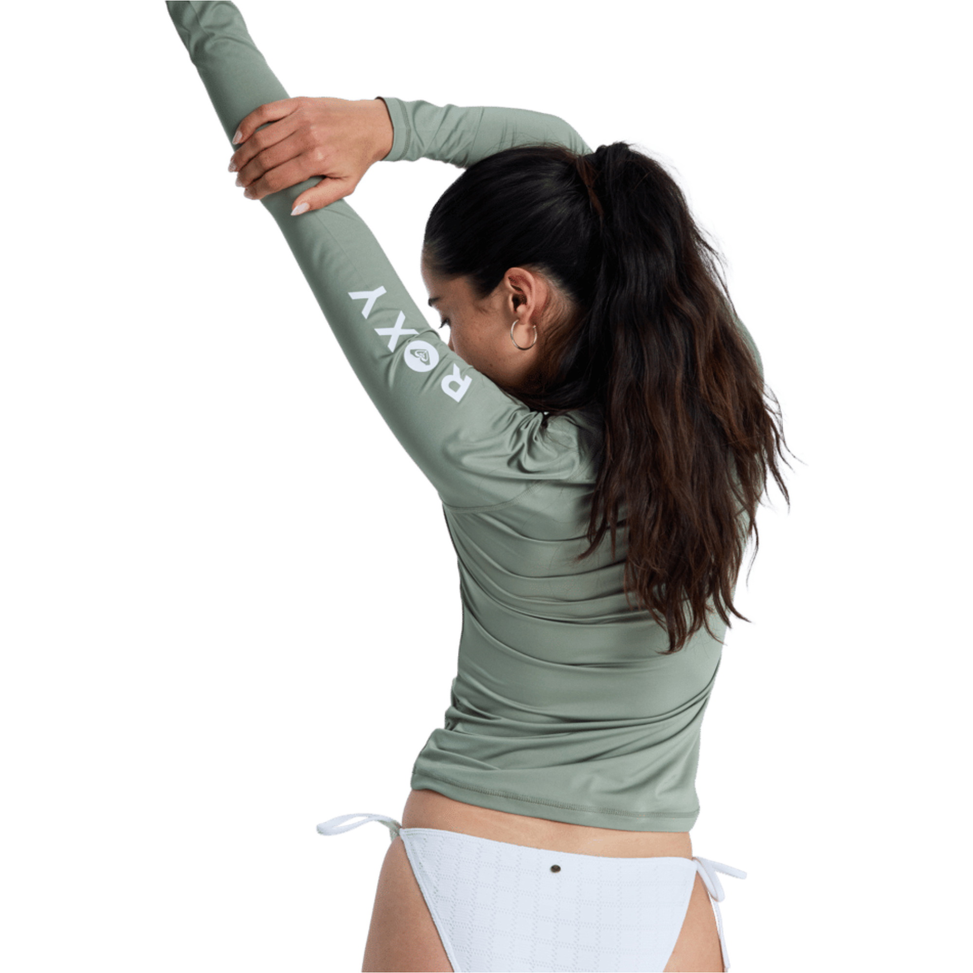 2026 Camisola De Lycra De Manga Comprida Para Mulher «Whole Hearted» Da Roxy , ERJWR03547 - Oil Green